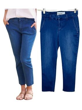 Frank & Eileen Wicklow The Italian Chino Size 0 1977 Wash Performance Denim Crop